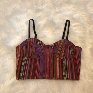 Tribal Print Crop Top